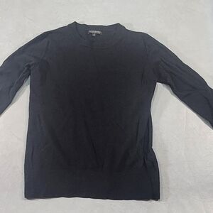 Banana Republic Merino Wool Black Crew Neck Sweater